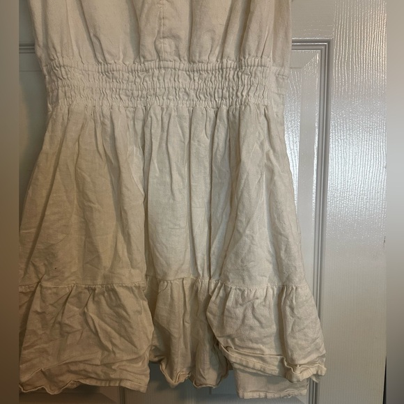 Abercrombie LINEN EASY WAIST TIERED MINI DRESS - Picture 4 of 6
